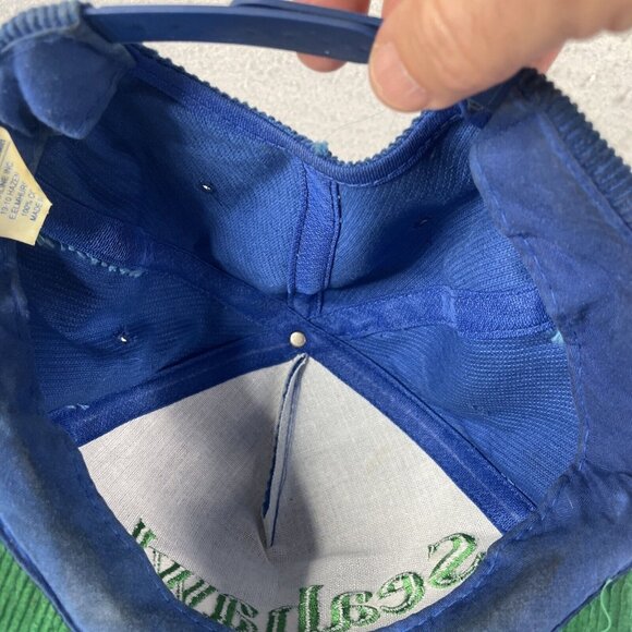 Seattle Seahawks Hat  Corduroy Green Blue NFL Retro Starline Vintage Snapback - Picture 13 of 14